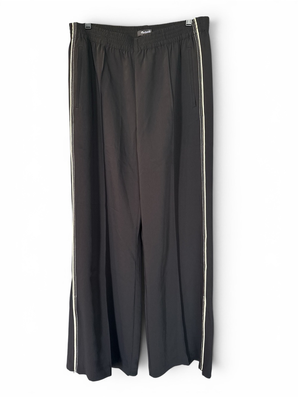 Madewell Pull On Bootcut Track Pants Black Large - Picture 9 of 10
